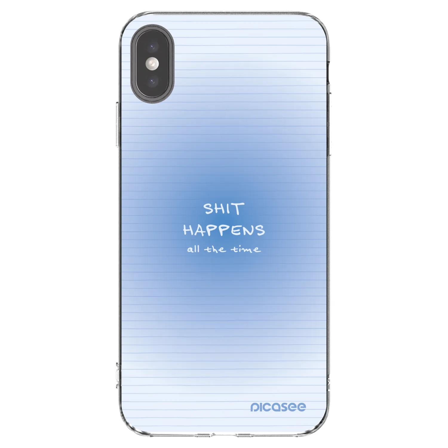 Picasee silikonový průhledný obal pro Apple iPhone XS Max - Oops Memo