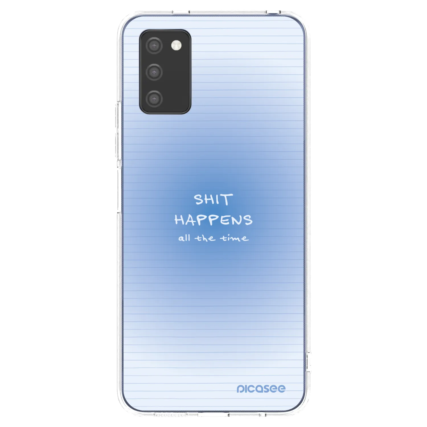 Picasee silikonový průhledný obal pro Samsung Galaxy A03s A037G - Oops Memo