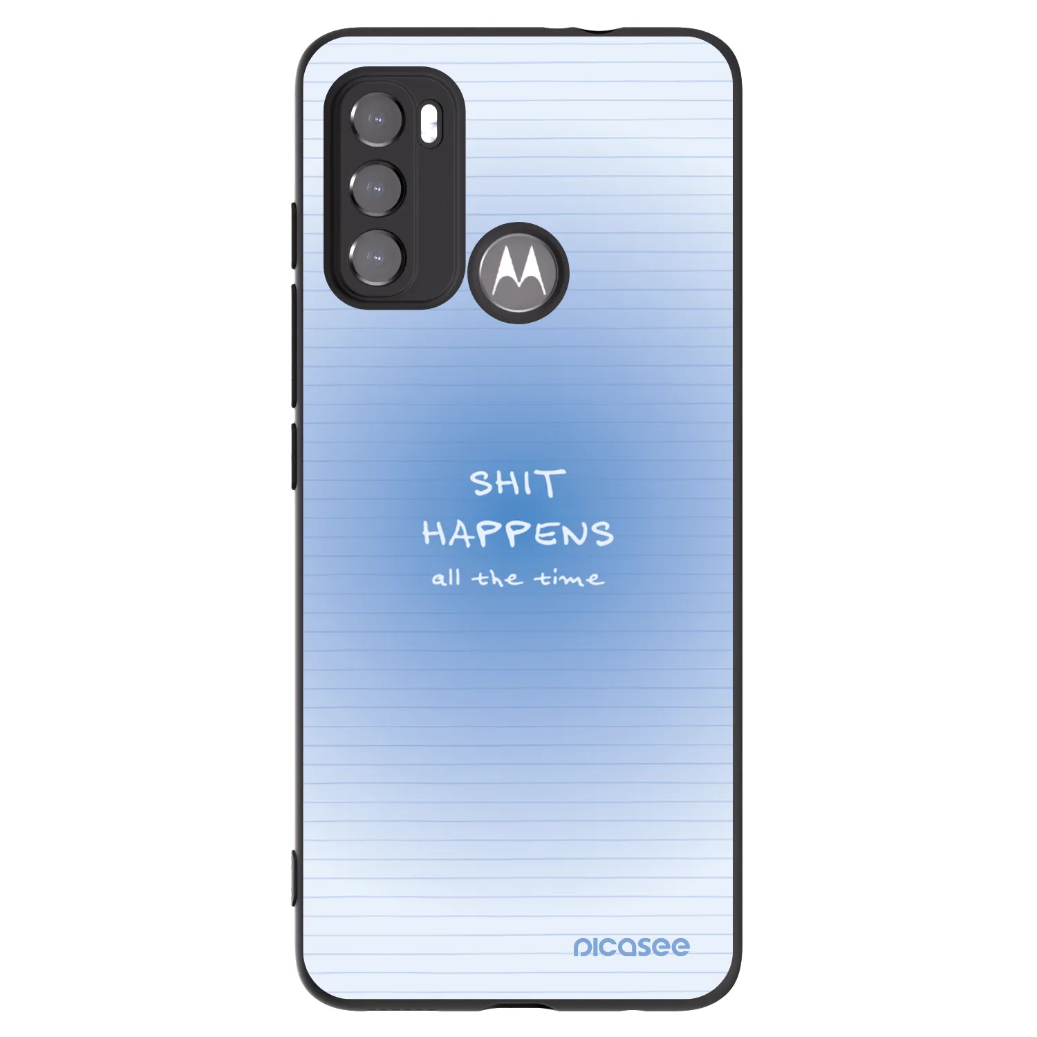 Picasee silikonový černý obal pro Motorola Moto G60 - Oops Memo