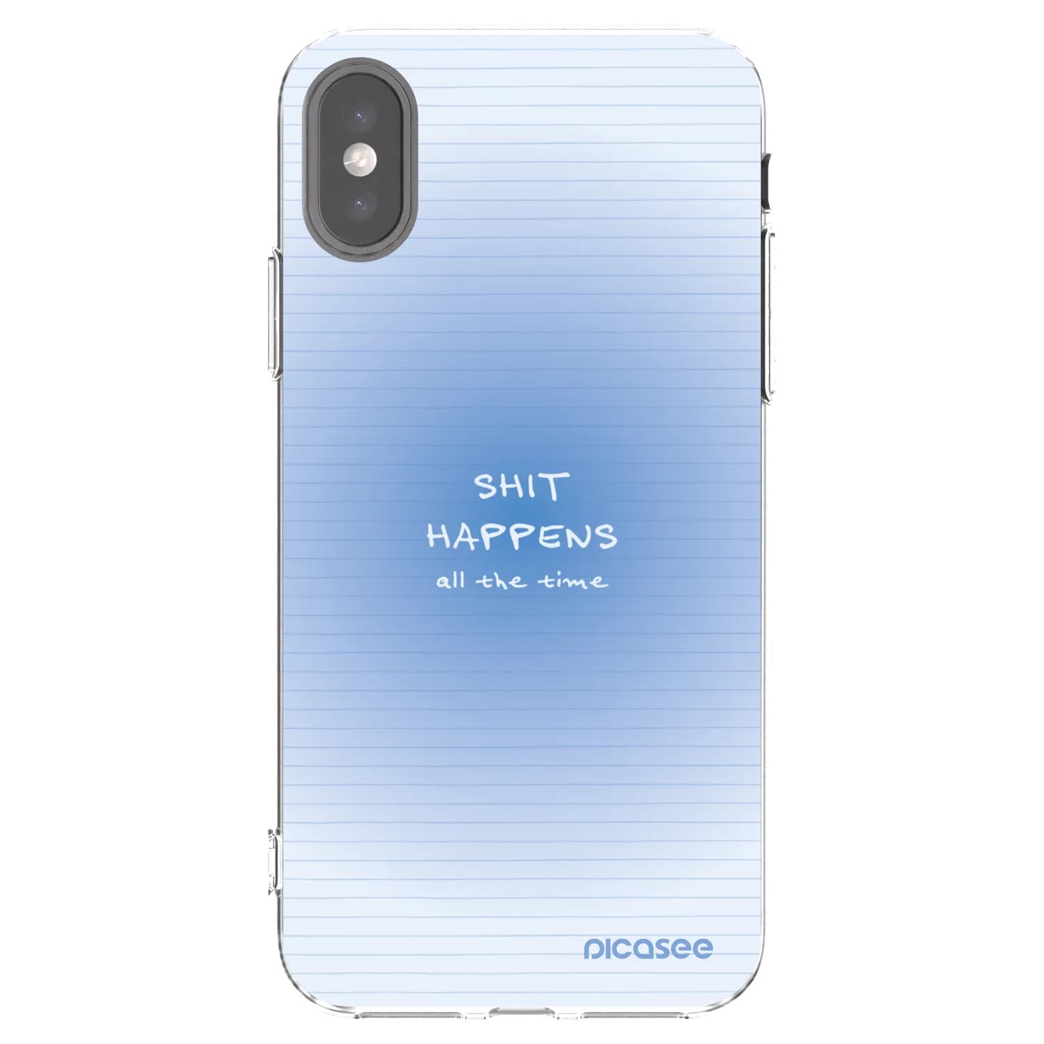 Picasee silikonový průhledný obal pro Apple iPhone X/XS - Oops Memo