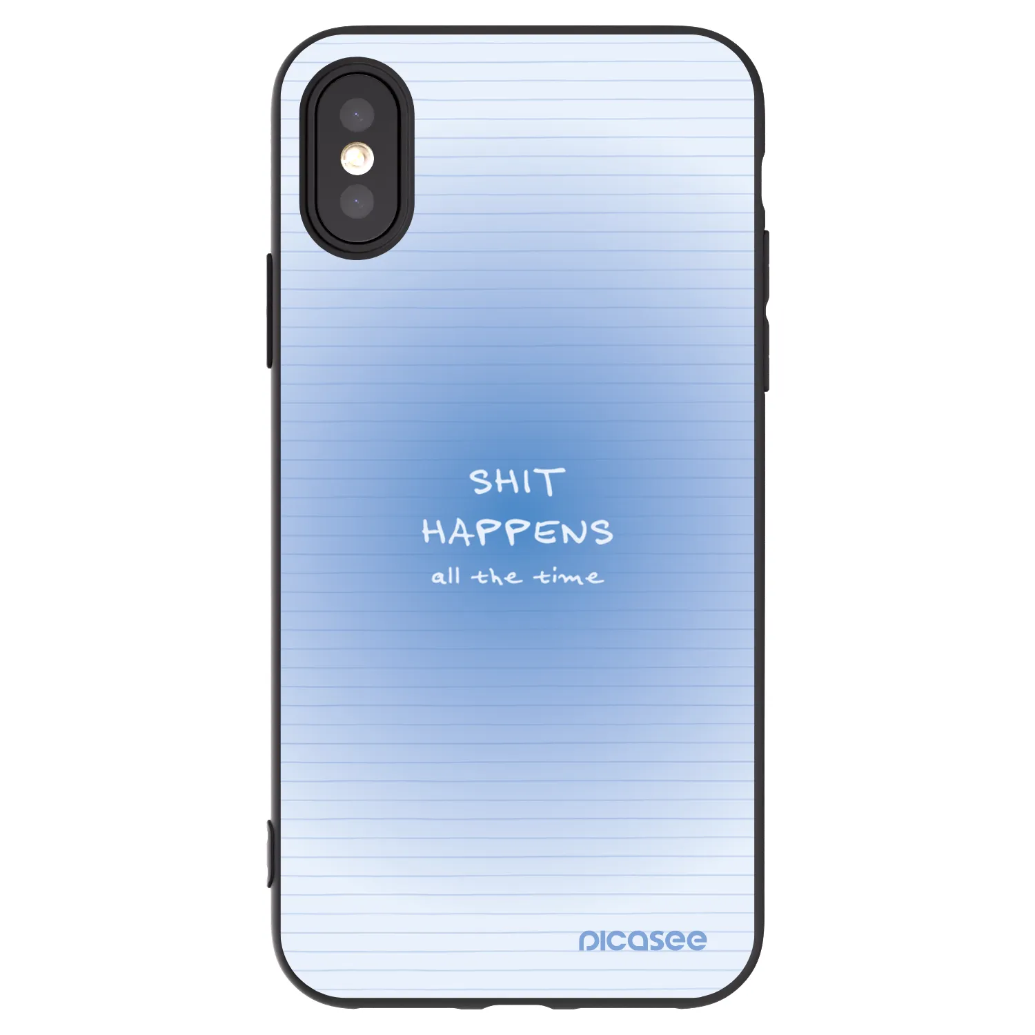 Picasee silikonový černý obal pro Apple iPhone X/XS - Oops Memo