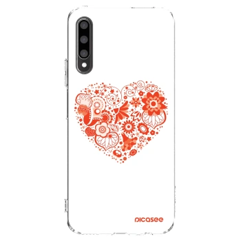 Picasee silikonový průhledný obal pro Honor 9X Pro - Velké srdce