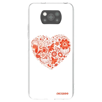 Picasee silikonový černý obal pro Xiaomi Poco X3 - Velké srdce
