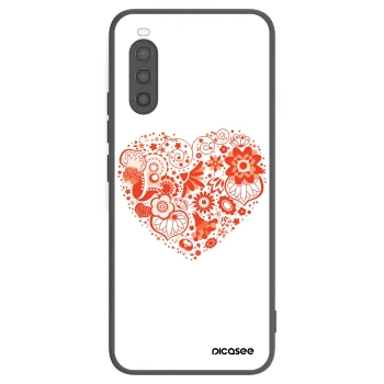 Picasee silikonový černý obal pro Sony Xperia 10 II - Velké srdce
