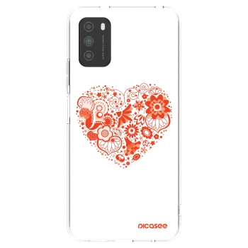 Picasee silikonový průhledný obal pro Xiaomi Poco M3 - Velké srdce