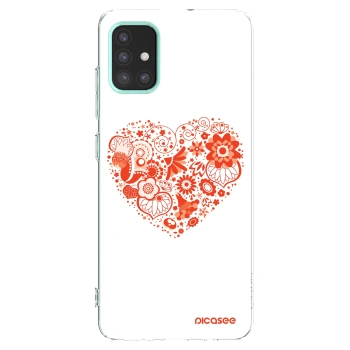 Picasee silikonový průhledný obal pro Samsung Galaxy M31s - Velké srdce
