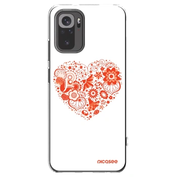 Picasee silikonový průhledný obal pro Xiaomi Redmi Note 10 - Velké srdce
