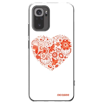 Picasee silikonový průhledný obal pro Xiaomi Redmi Note 10S - Velké srdce