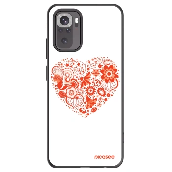 Picasee silikonový černý obal pro Xiaomi Redmi Note 10S - Velké srdce