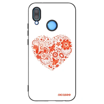 Picasee silikonový černý obal pro Huawei P20 Lite - Velké srdce