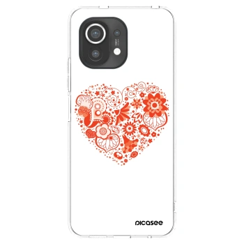 Picasee silikonový průhledný obal pro Xiaomi Mi 11 - Velké srdce