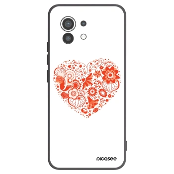 Picasee silikonový černý obal pro Xiaomi Mi 11 - Velké srdce