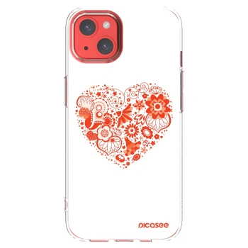 Picasee silikonový průhledný obal pro Apple iPhone 13 - Velké srdce