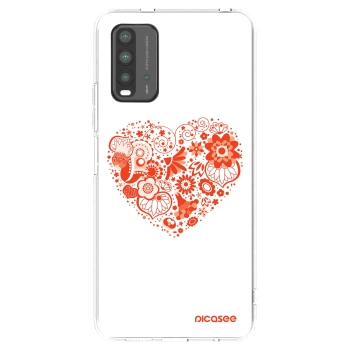 Picasee silikonový průhledný obal pro Xiaomi Redmi 9T - Velké srdce