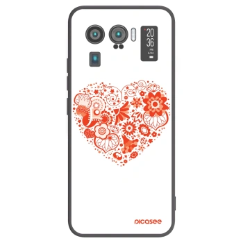 Picasee silikonový černý obal pro Xiaomi Mi 11 Ultra - Velké srdce