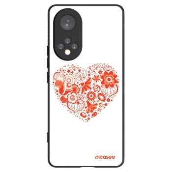 Picasee silikonový černý obal pro Honor 50 5G - Velké srdce