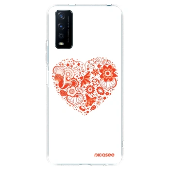 Picasee silikonový průhledný obal pro Vivo Y11s - Velké srdce