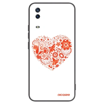 Picasee silikonový černý obal pro Vivo Y11s - Velké srdce