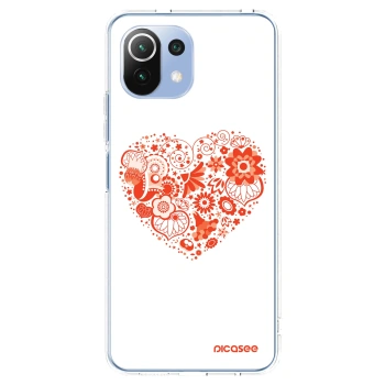 Picasee silikonový průhledný obal pro Xiaomi 11 Lite 5G NE - Velké srdce