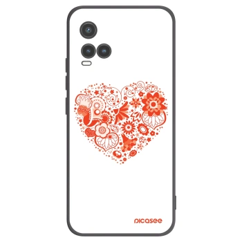 Picasee silikonový černý obal pro Vivo Y33s - Velké srdce