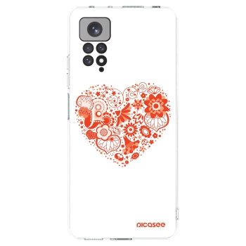Picasee silikonový průhledný obal pro Xiaomi Redmi Note 11 - Velké srdce