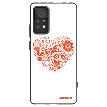 Picasee silikonový černý obal pro Xiaomi Redmi Note 11 Pro - Velké srdce