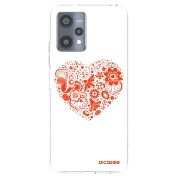 Picasee silikonový průhledný obal pro Realme 9 Pro 5G - Velké srdce