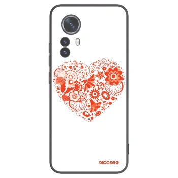 Picasee silikonový černý obal pro Xiaomi 12 Pro - Velké srdce