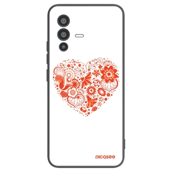 Picasee silikonový černý obal pro Vivo V23 5G - Velké srdce