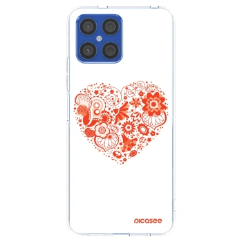 Picasee silikonový průhledný obal pro Honor X8 4G - Velké srdce