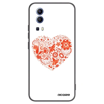 Picasee silikonový černý obal pro Vivo Y52 5G - Velké srdce