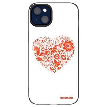 Picasee silikonový černý obal pro Apple iPhone 14 Plus - Velké srdce