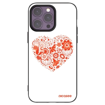 Picasee silikonový černý obal pro Apple iPhone 14 Pro Max - Velké srdce