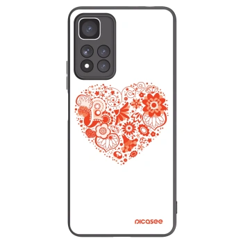 Picasee silikonový černý obal pro Xiaomi Redmi Note 11 Pro+ 5G - Velké srdce
