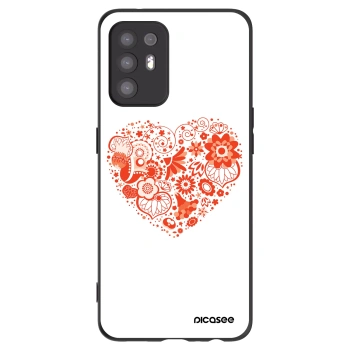 Picasee silikonový černý obal pro OPPO A94 5G - Velké srdce