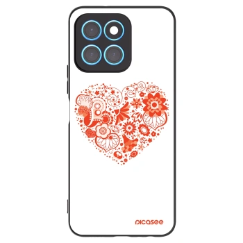 Picasee silikonový černý obal pro Honor X8 5G - Velké srdce