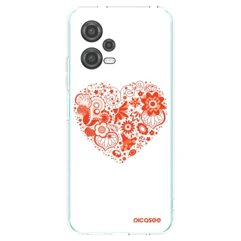 Picasee silikonový průhledný obal pro Xiaomi Poco X5 - Velké srdce