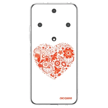Picasee silikonový průhledný obal pro Honor Magic5 Lite 5G - Velké srdce