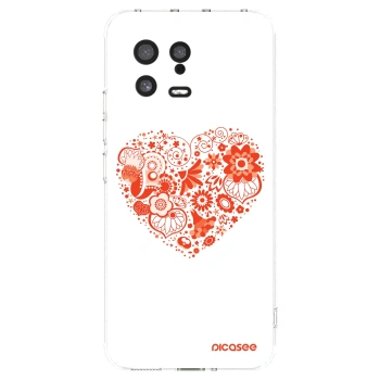 Picasee silikonový průhledný obal pro Xiaomi 13 - Velké srdce