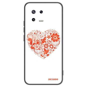 Picasee silikonový černý obal pro Xiaomi 13 Pro - Velké srdce