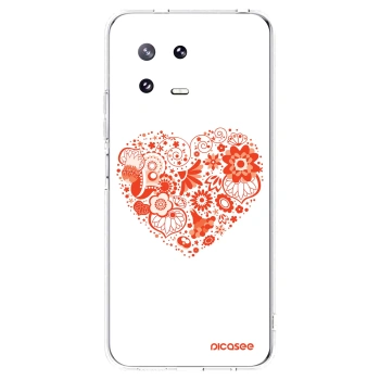 Picasee silikonový průhledný obal pro Xiaomi 13 Pro - Velké srdce