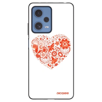 Picasee silikonový černý obal pro Xiaomi Redmi Note 12 Pro 5G - Velké srdce