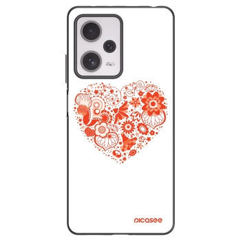 Picasee silikonový černý obal pro Xiaomi Redmi Note 12 Pro+ 5G - Velké srdce