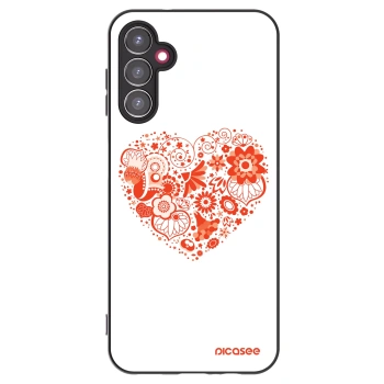 Picasee silikonový černý obal pro Samsung Galaxy A14 4G A145R - Velké srdce