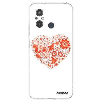 Picasee silikonový průhledný obal pro Xiaomi Redmi 12C - Velké srdce