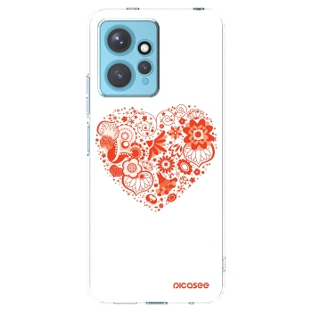 Picasee silikonový průhledný obal pro Xiaomi Redmi Note 12 4G - Velké srdce