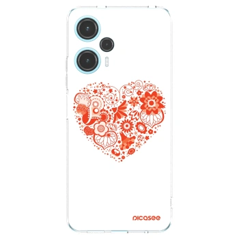 Picasee silikonový průhledný obal pro Xiaomi Poco F5 - Velké srdce