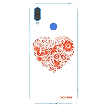 Picasee silikonový průhledný obal pro Huawei Nova 3 - Velké srdce
