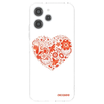 Picasee silikonový průhledný obal pro Xiaomi Redmi 12 4G - Velké srdce