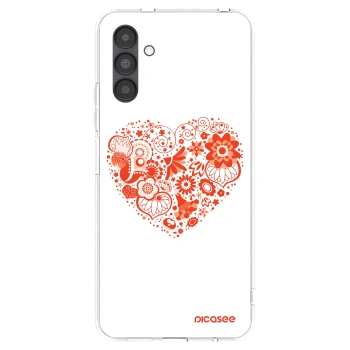 Picasee silikonový průhledný obal pro Samsung Galaxy A04s A047F - Velké srdce